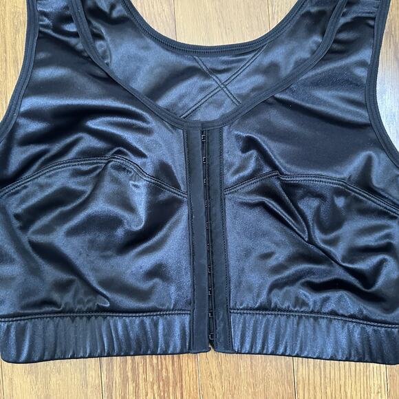 Enell NL100 High Impact Front Close Black Sports Bra Size 2 Bust 38/42,Rib 33/35 - Picture 2 of 4